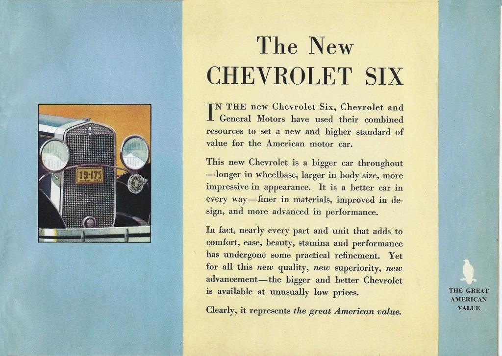 1931 Chevrolet Full Line Brochure Page 3